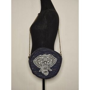 America & Beyond Beaded Elephant Crossbody Bag